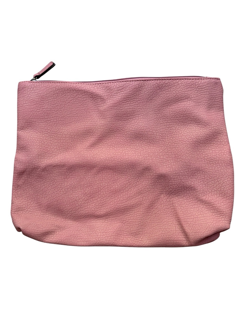 Free People Pink Zip Pouch Bag Faux leather large